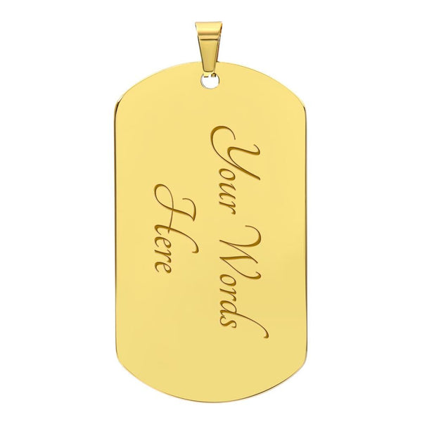 Luxury Graphic Dog Tag Necklace - HEARTEN