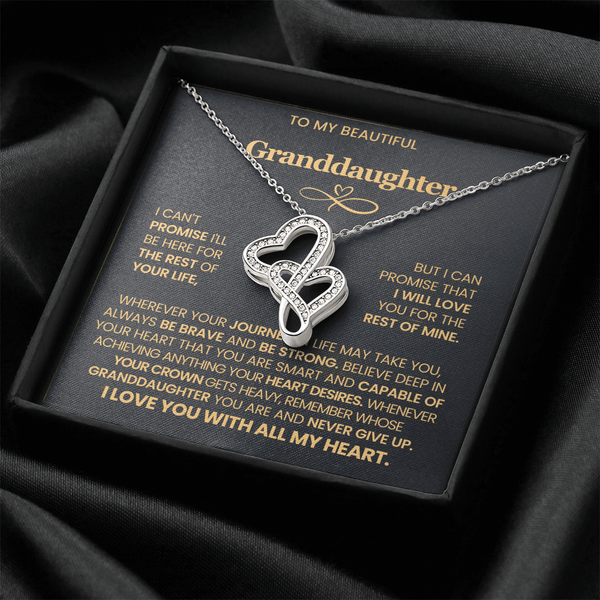 To My Beautiful Granddaughter - Heart to Heart Pendant Necklace - HEARTEN