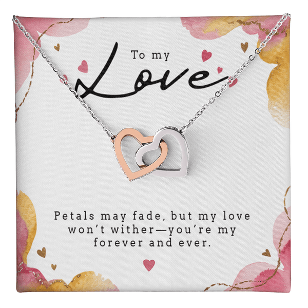 Interlocking Hearts Necklace (Yellow & White Gold Variants) - HEARTEN