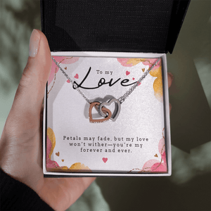 Interlocking Hearts Necklace (Yellow & White Gold Variants) - HEARTEN