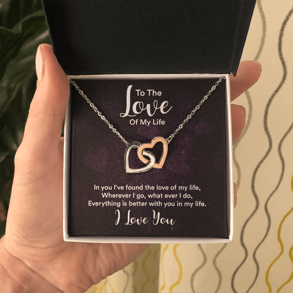 Interlocking Hearts Necklace (Yellow & White Gold Variants) - HEARTEN