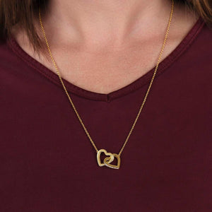 To My Dear Mom Interlocking Hearts Necklace - HEARTEN