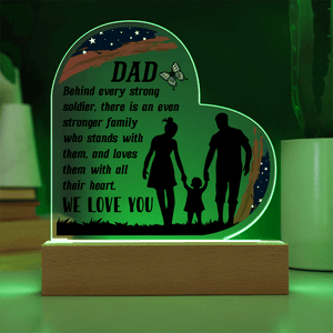 Acrylic Heart Plaque - HEARTEN