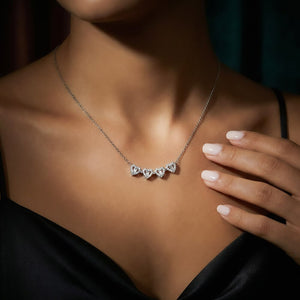 To My Beautiful Wife Magnetic Hearts Necklace - HEARTEN