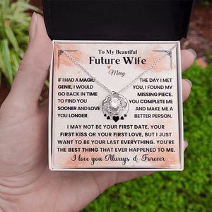 To My Beautiful Future Wife - Love Knot Necklace - HEARTEN