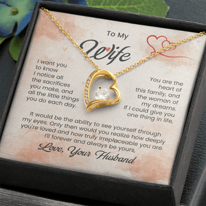 To My Beautiful Wife - Forever Love Necklace - HEARTEN