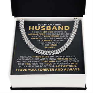 To My Amazing Husband – Cuban Link Chain - HEARTEN
