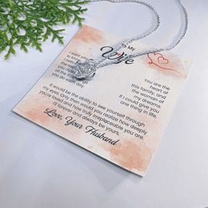 To My Beautiful Wife - Love Knot Necklace - HEARTEN