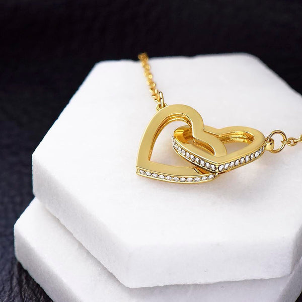 To My Dear Mom Interlocking Hearts Necklace - HEARTEN