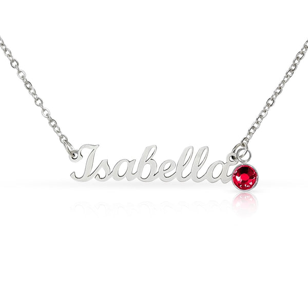To My Dear Mom Custom Name Necklace with Birthstone and Message Card from Son - HEARTEN