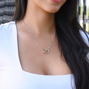 Interlocking Hearts Necklace (Yellow & White Gold Variants) - HEARTEN