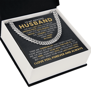To My Amazing Husband – Cuban Link Chain - HEARTEN