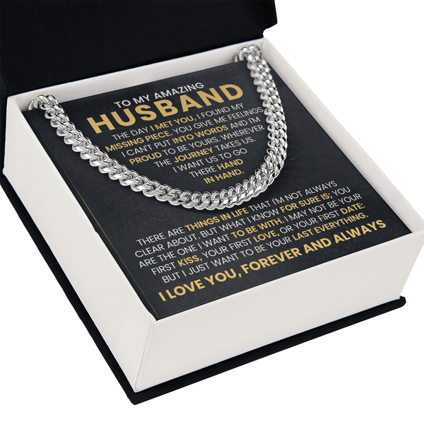 To My Amazing Husband – Cuban Link Chain - HEARTEN