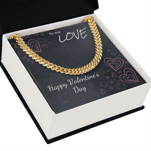 To My Love Cuban Link Chain – Valentine's Day Gift for Him - HEARTEN