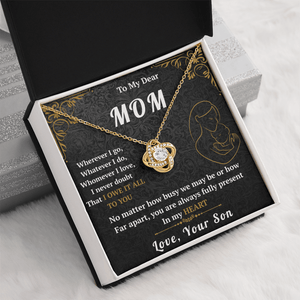 To My Mom - Love Knot Necklace - HEARTEN