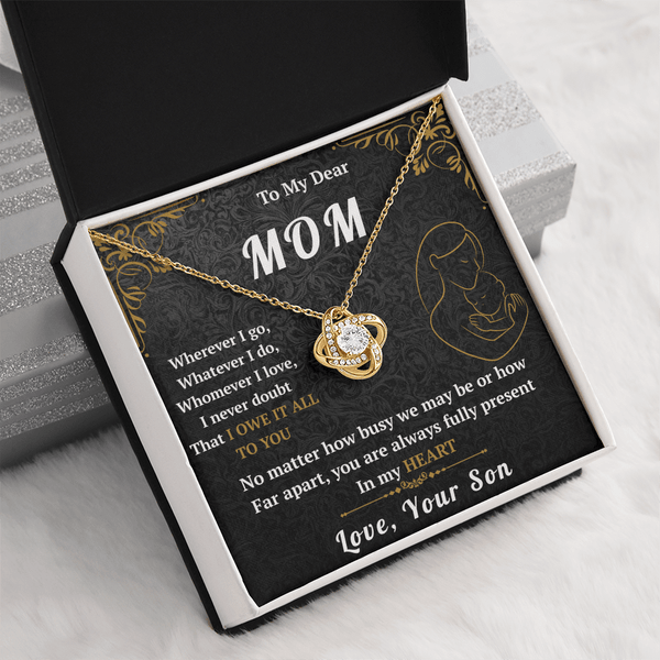 To My Mom - Love Knot Necklace - HEARTEN
