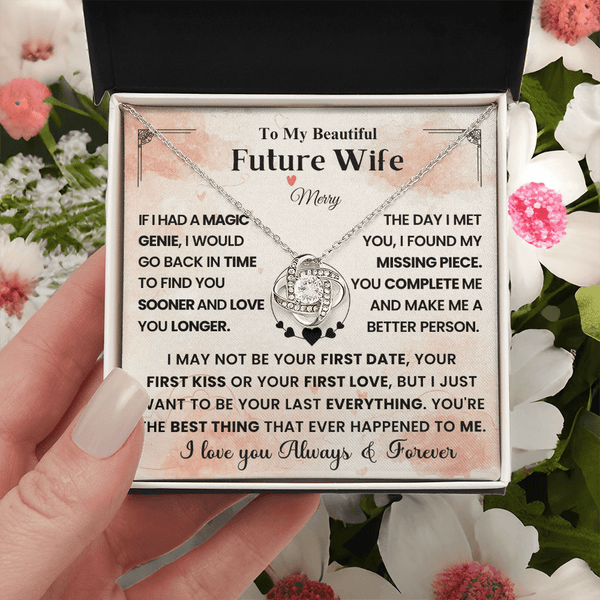 To My Beautiful Future Wife - Love Knot Necklace - HEARTEN