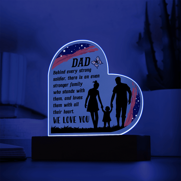 Acrylic Heart Plaque - HEARTEN