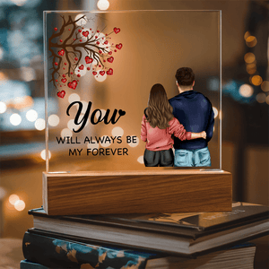 Personalized Acrylic Square Plaque – Light - Up Keepsake Gift - HEARTEN