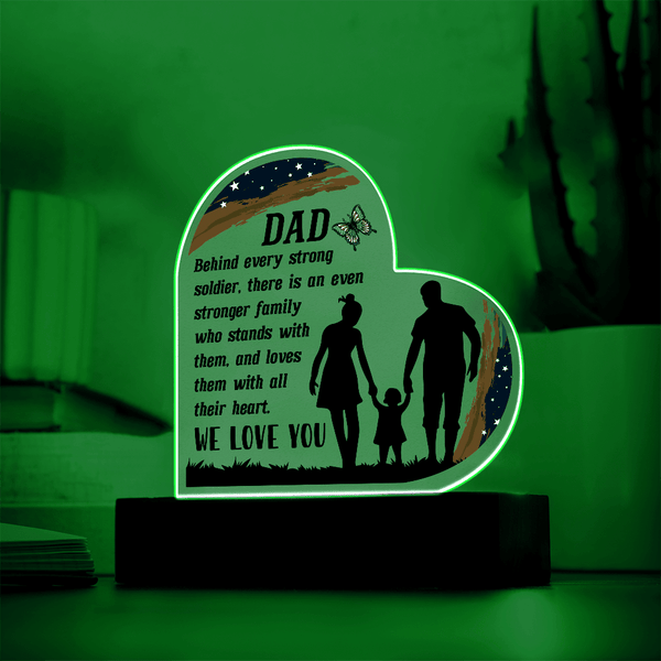 Acrylic Heart Plaque - HEARTEN