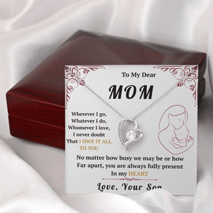 To My Mom - Forever Love Necklace - HEARTEN
