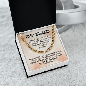 To My Amazing Husband – Cuban Link Chain - HEARTEN
