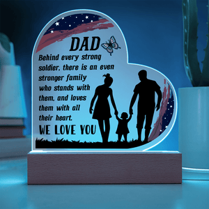 Acrylic Heart Plaque - HEARTEN