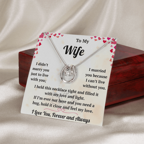 To My Wife  - Lucky In Love Necklace - HEARTEN