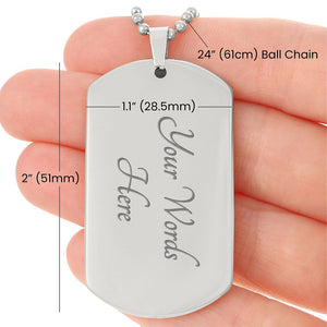 Luxury Graphic Dog Tag Necklace - HEARTEN