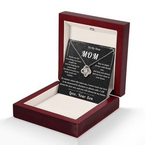 To My Dear Mom Love Knot Necklace - HEARTEN