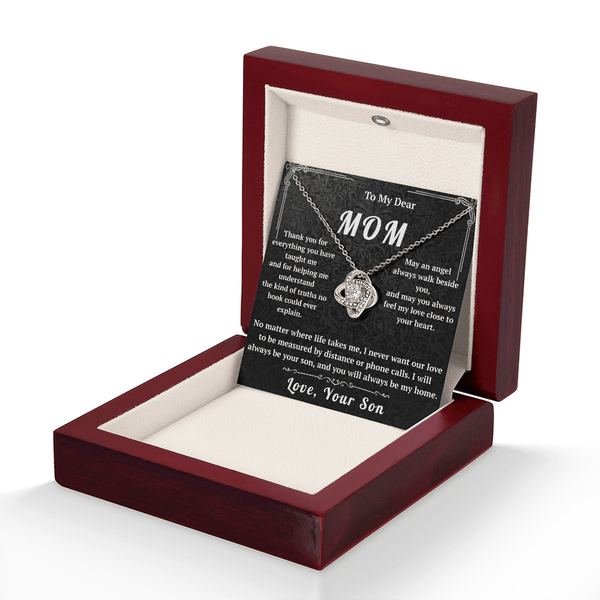 To My Dear Mom Love Knot Necklace - HEARTEN