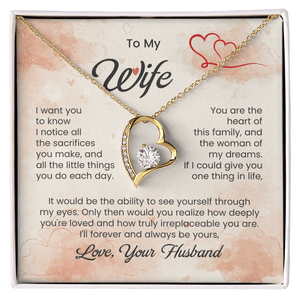 To My Beautiful Wife - Forever Love Necklace - HEARTEN