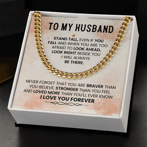 To My Amazing Husband – Cuban Link Chain - HEARTEN