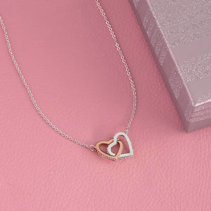 Interlocking Hearts Necklace (Yellow & White Gold Variants) - HEARTEN