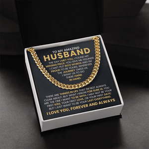 To My Amazing Husband – Cuban Link Chain - HEARTEN