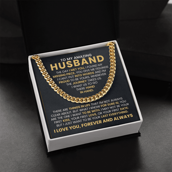 To My Amazing Husband – Cuban Link Chain - HEARTEN