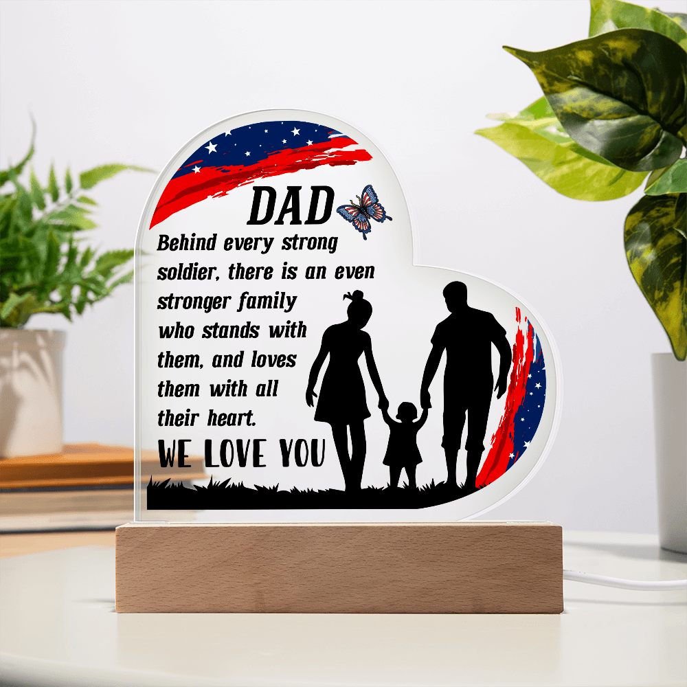 Acrylic Heart Plaque - HEARTEN