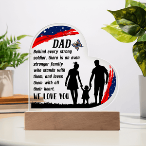 Acrylic Heart Plaque - HEARTEN