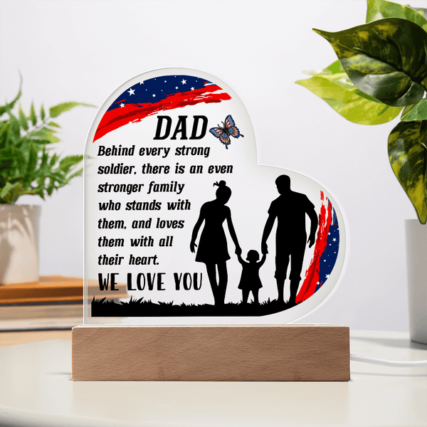 Acrylic Heart Plaque - HEARTEN