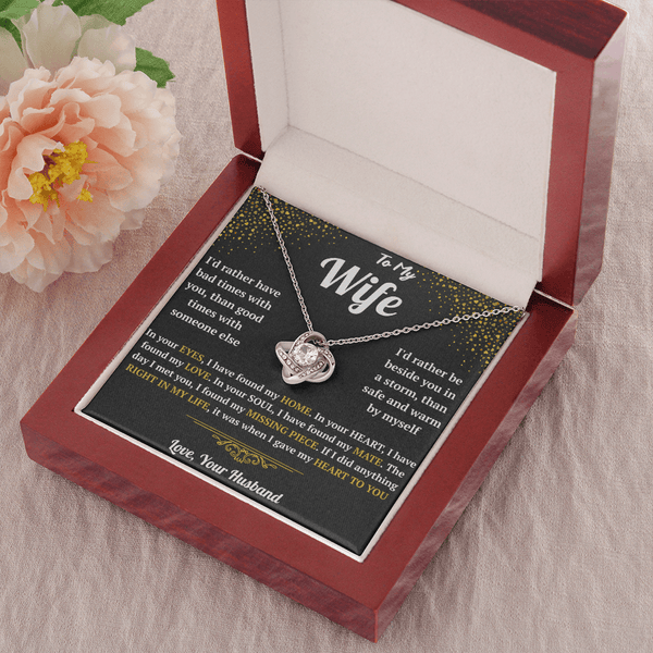 To My Wife - Love Knot Necklace - HEARTEN