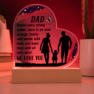 Acrylic Heart Plaque - HEARTEN