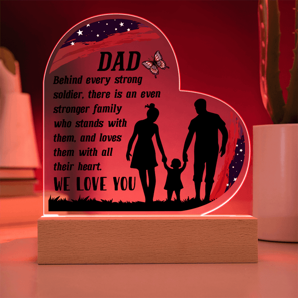 Acrylic Heart Plaque - HEARTEN