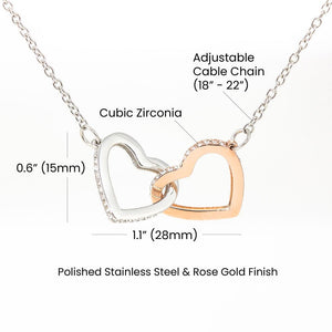 To My Beautiful Daughter – Interlocking Hearts Necklace - HEARTEN