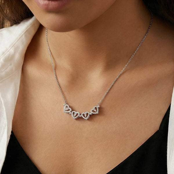 To My Beautiful Wife Magnetic Hearts Necklace - HEARTEN