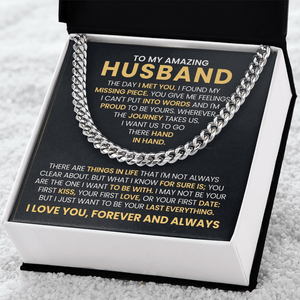 To My Amazing Husband – Cuban Link Chain - HEARTEN