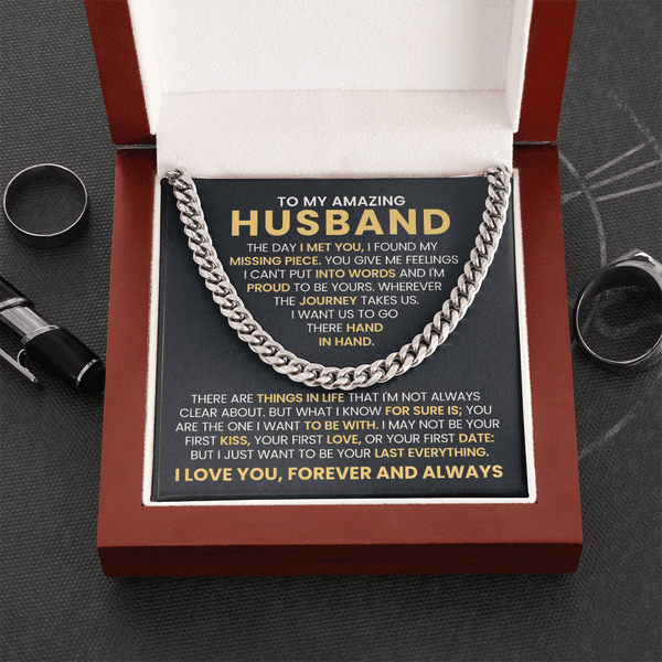 To My Amazing Husband – Cuban Link Chain - HEARTEN