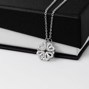 To My Beautiful Wife Magnetic Hearts Necklace with Message Card from Husband - HEARTEN9