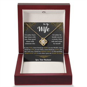 To My Wife - Love Knot Necklace - HEARTEN