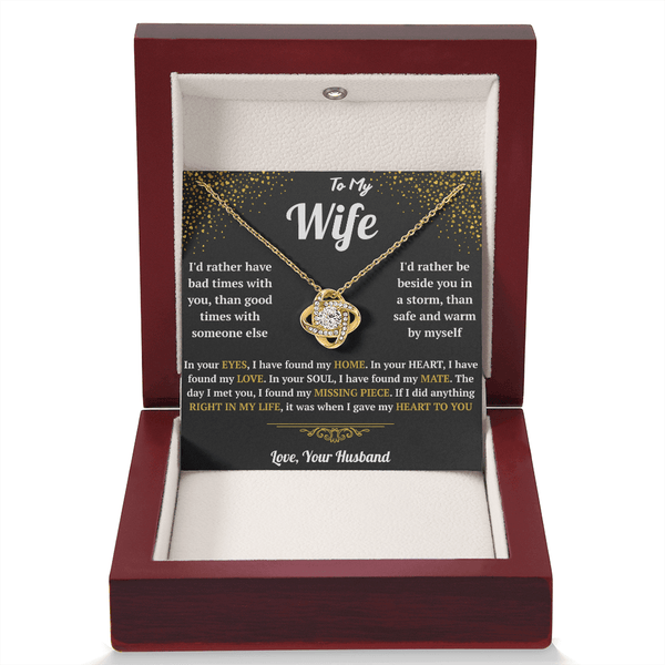 To My Wife - Love Knot Necklace - HEARTEN