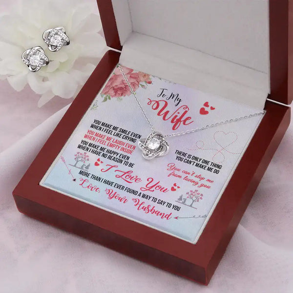 Love Knot Necklace & Earring Set - HEARTEN